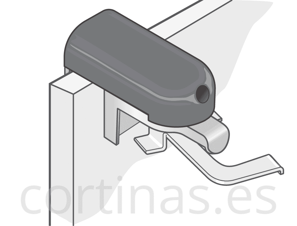 Soporte marco ventana sin taladros ni tornillos, gris