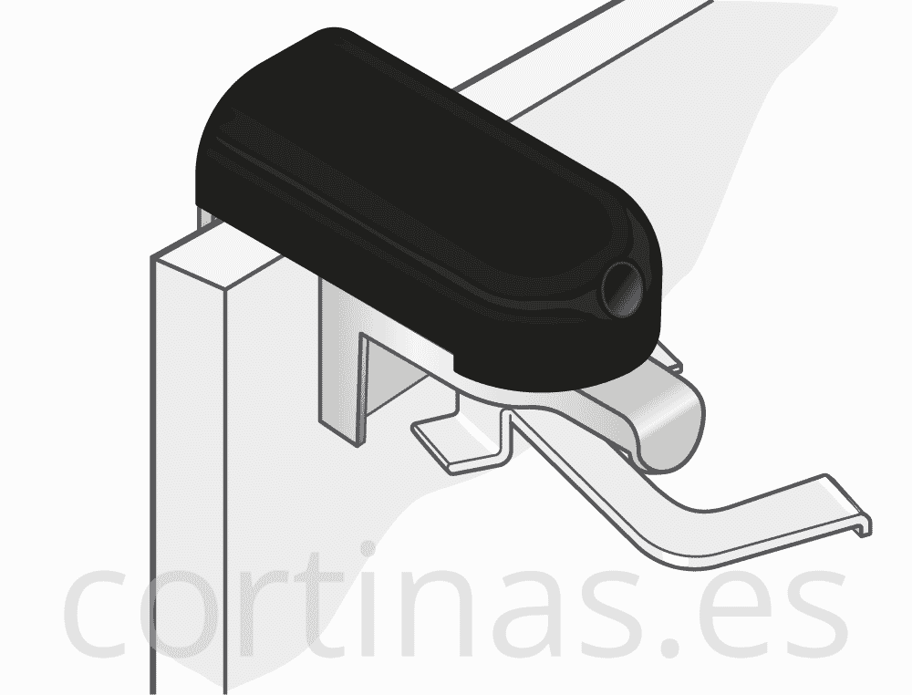 Soporte marco ventana sin taladros ni tornillos, negro