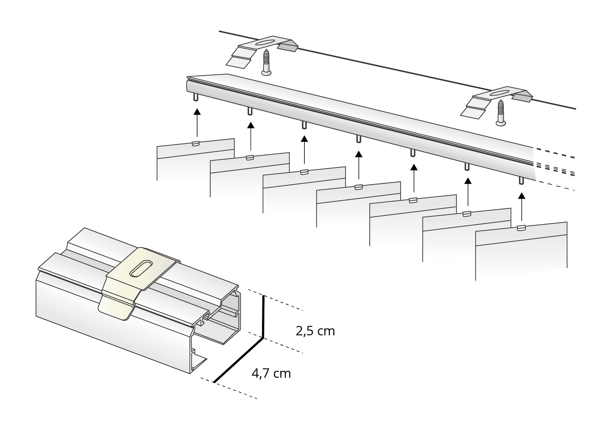 Instalación a techo