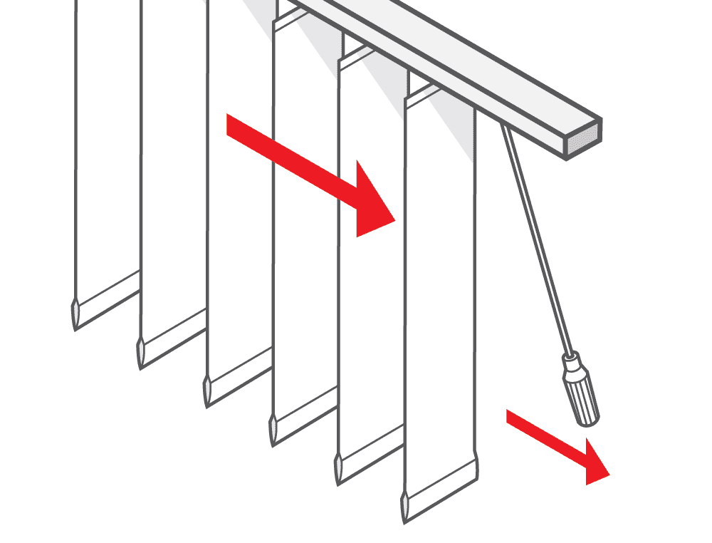 Varilla desplaza las lamas