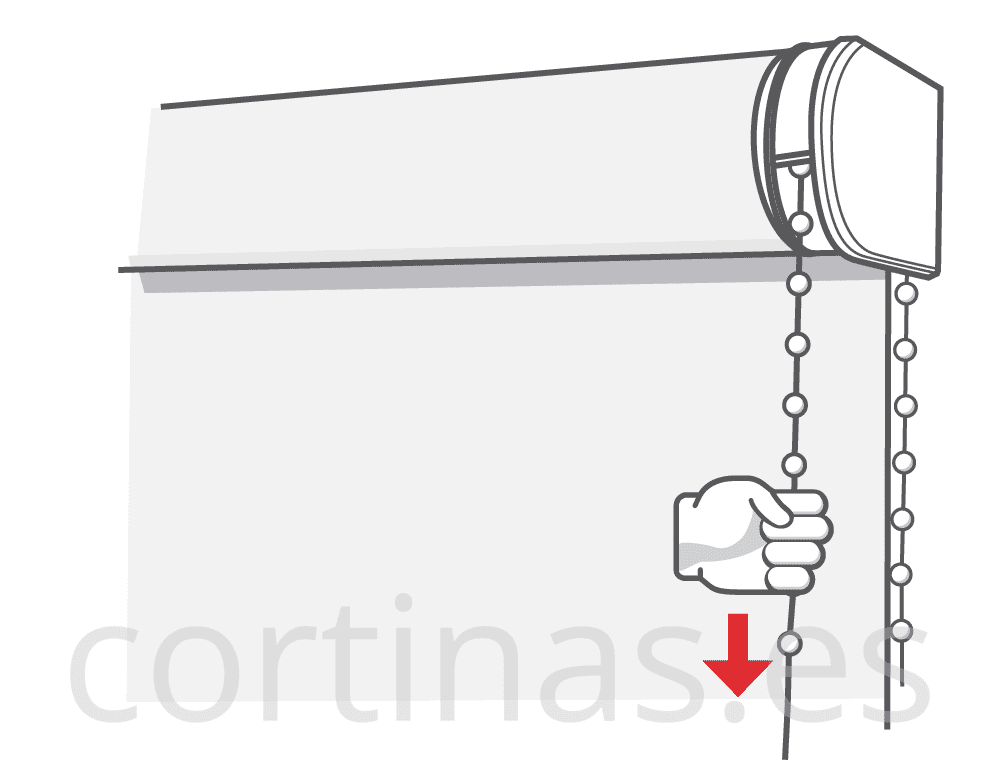 Accionamiento manual con cadena