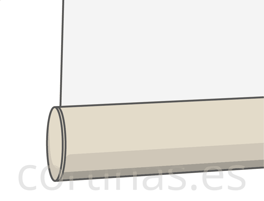 Contrapeso inferior visto ovalado beige