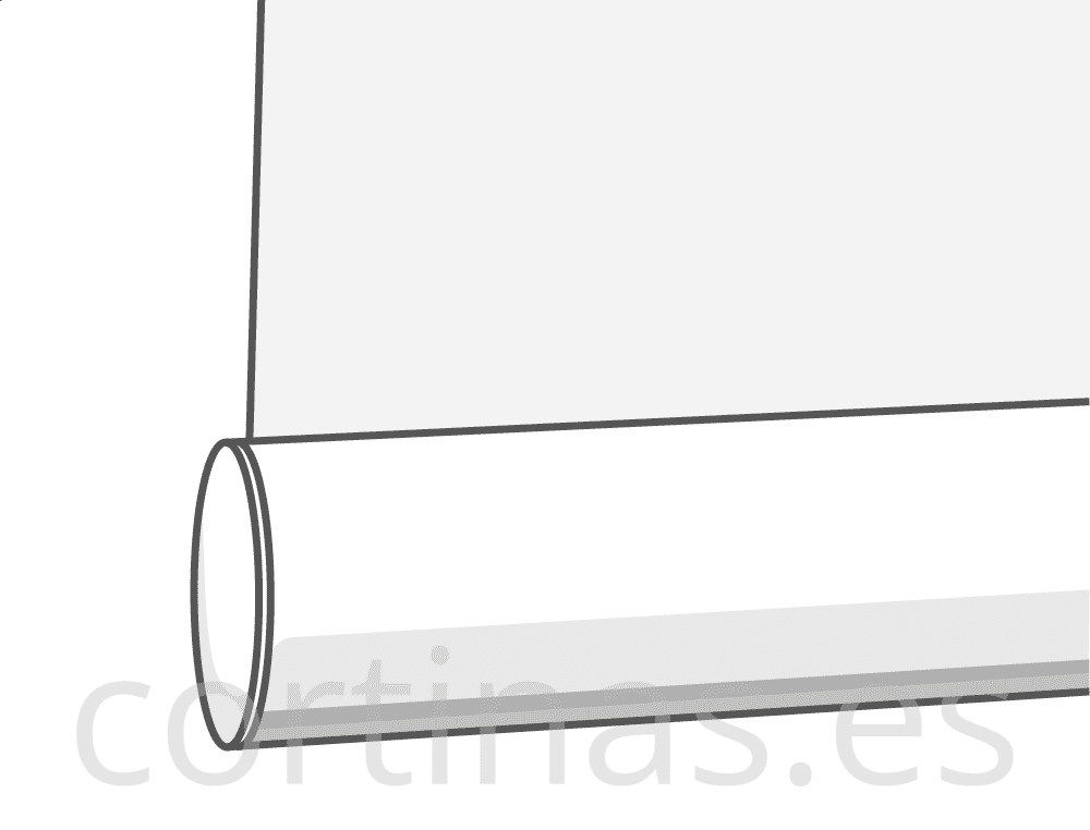 Contrapeso inferior visto ovalado blanco