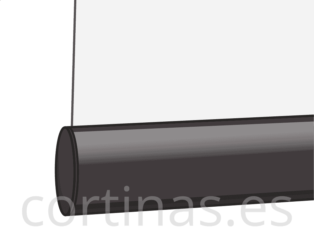 Contrapeso inferior visto ovalado negro