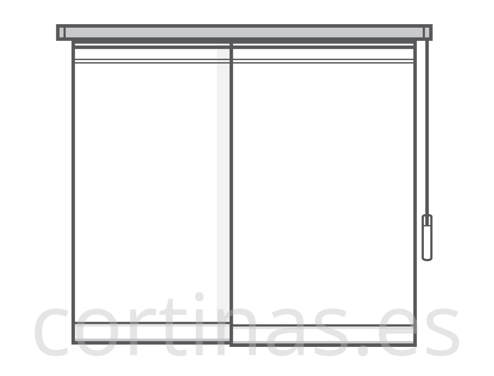 Panel japonés con 2 paneles