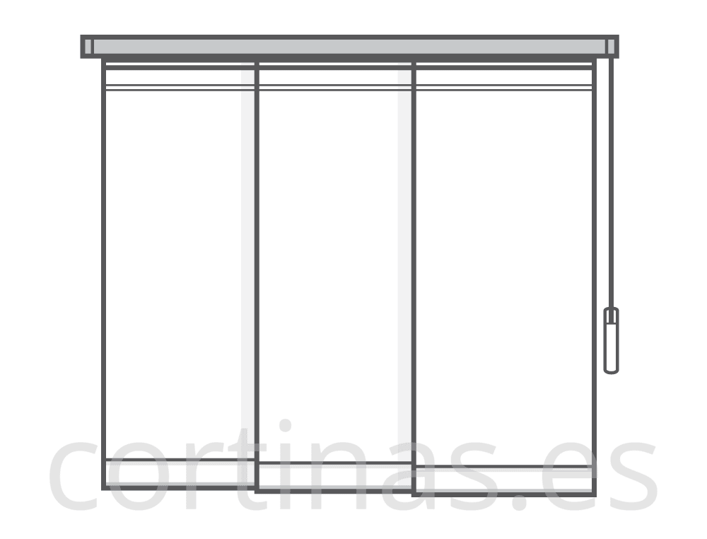 Panel japonés con 3 paneles