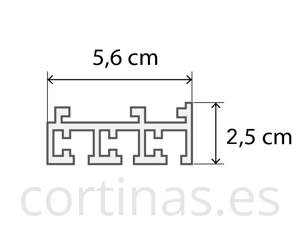 Riel panel japonés 3 vías