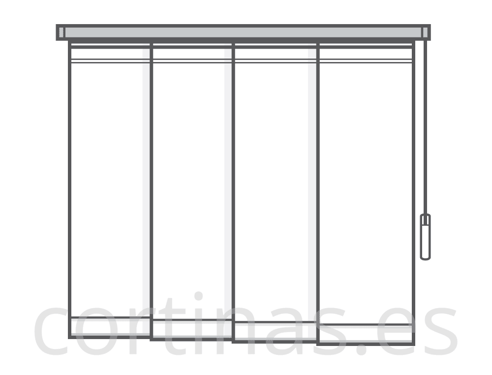 Panel japonés con 4 paneles