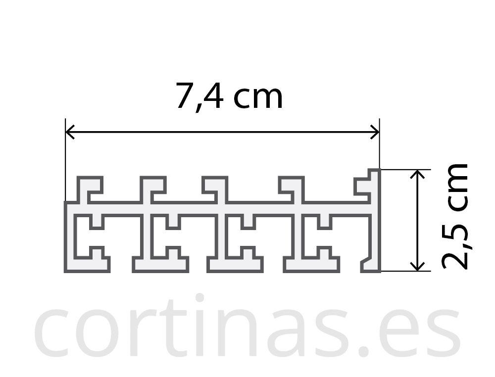 Riel panel japonés 4 vías