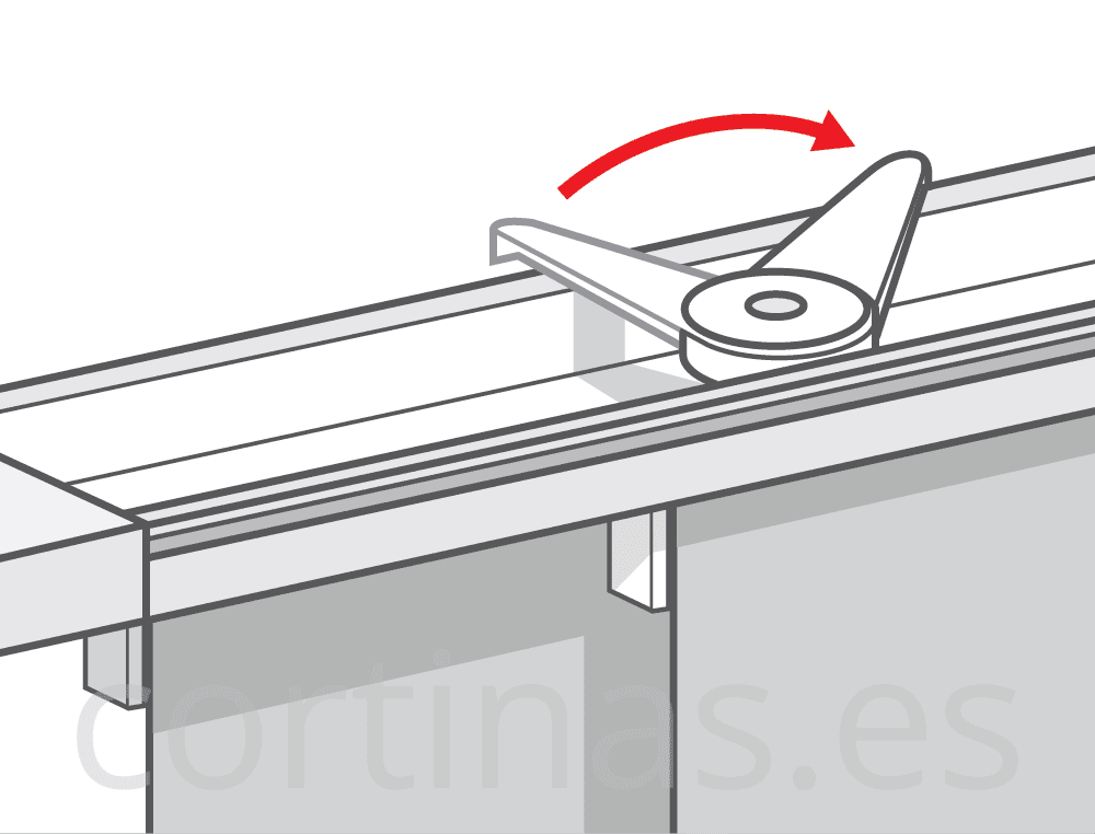 Paso 2: fijar el riel a los soportes