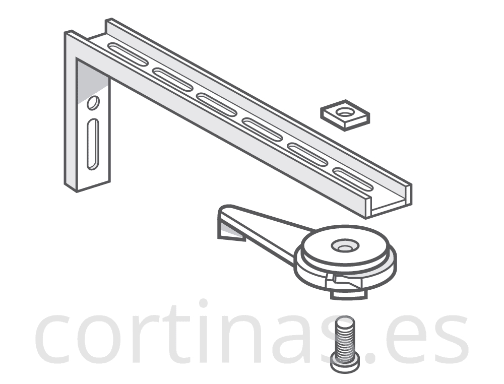 Paneles japoneses - cómo fijar los soportes a las escuadra