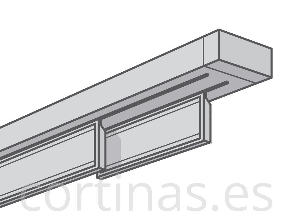 Riel panel japonés gris