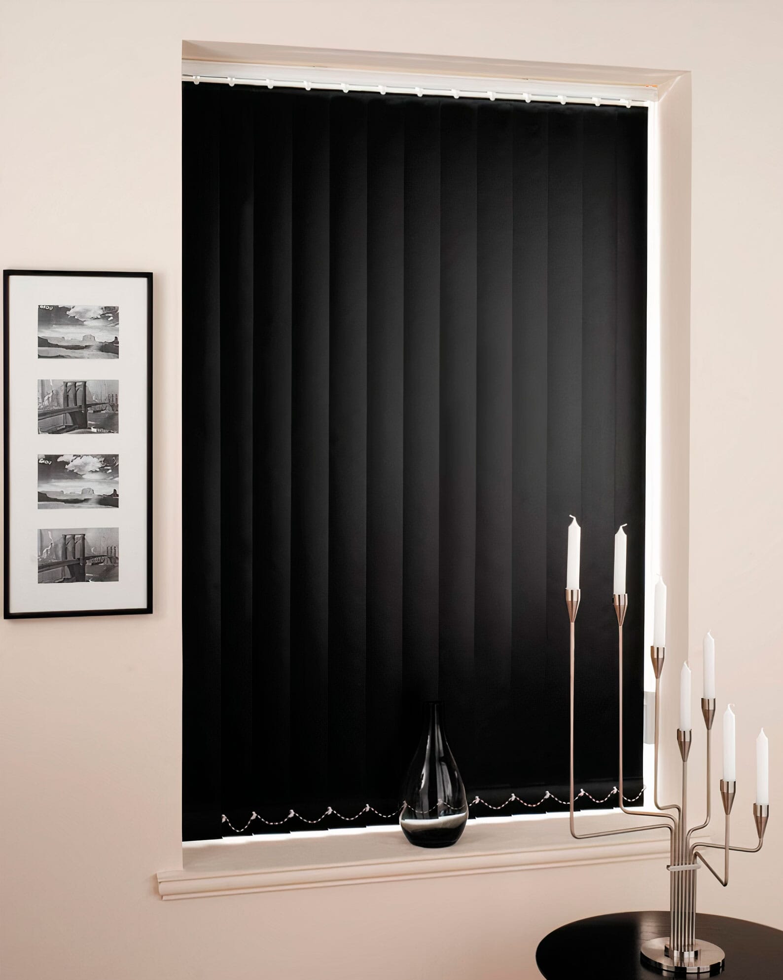 Cortinas verticales opacas