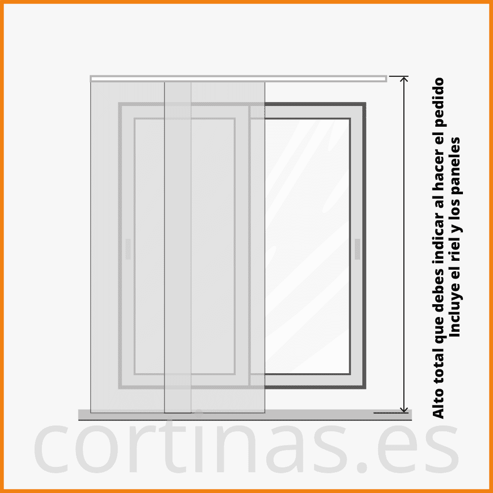 Panel japonés alto total que debes indicar