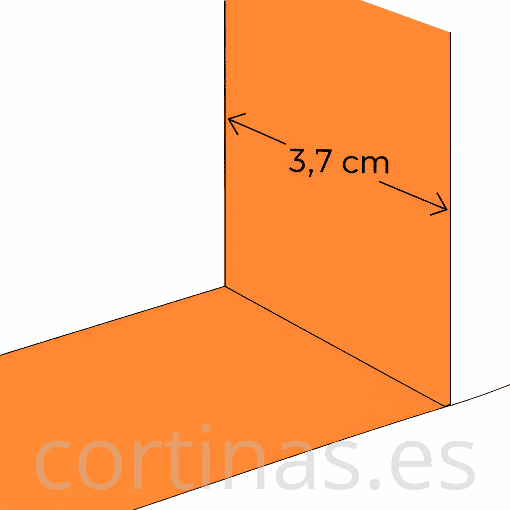 Espacio de instalación cajón mosquitera 35 mm