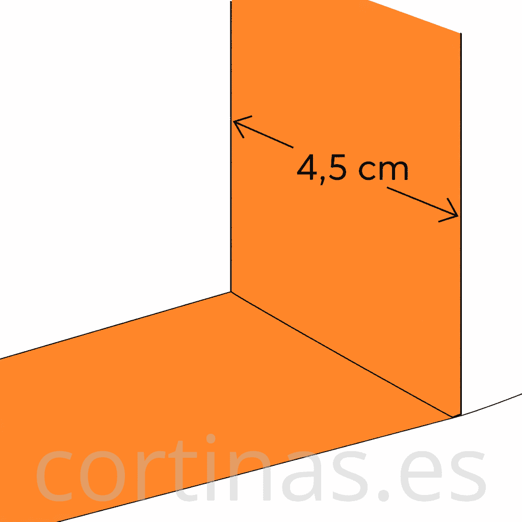 Espacio de instalación cajón mosquitera 43 mm
